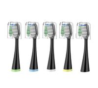 Lot de 4 têtes de brosse à dents de rechange pour Waterpik Complete Care 5.0/9.0 (CC-01/WP-862), noir, 02