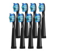 Lot de 4 têtes de brosse à dents électriques compatibles avec Fairywill D7/D8/FW507/FW508/FW551/917/959/SG-E9(8pcs Black)