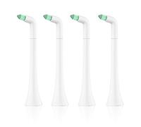 Lot de 4 têtes de brosse à dents interdentaires de rechange pour Philips Sonicare à clipser pour nettoyer les appareils dentaires/entre les dents/les dents arrière Blanc