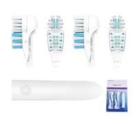 Lot de 4 têtes de brosse à dents rotatives et poils croisés compatibles avec Oral B 4732 3733 4734
