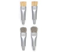 Lot de 4 têtes de brosse antistatiques de rechange pour téléphone, carte mère, circuits imprimés, outils de nettoyage avec fil et poils