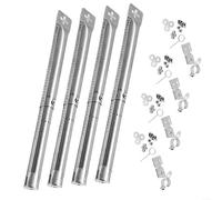 Lot de 4 têtes de brûleur réglables en acier inoxydable de 30,5 à 445 cm avec support d'allumage pour Weber/Dyna Glo/Nexgrill/Brinkmann/Master Forge, idéal pour l'extérieur