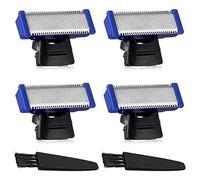 Lot de 4 têtes de rasoir de rechange compatibles avec Micro Touches Solo - Lames de rechange pour rasoir hybride - 2 brosses de nettoyage