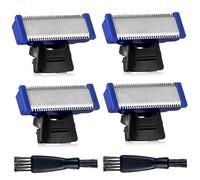 Lot de 4 têtes de rechange compatibles avec les lames de rasoir Micro Touches Solo (4 pièces + 2 brosses)