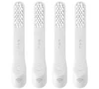 Lot de 4 têtes de rechange grises compatibles avec les têtes de brosse à dents électriques Quip à poils souples