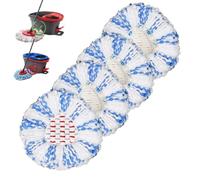 Lot de 4 têtes de rechange pour balai rotatif - 40 % de puissance de nettoyage en plus, recharge de serpillère compatible avec les serpillères pivotantes triangulaires Oceda en microfibre, nettoyage