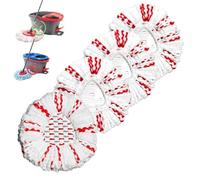 Lot de 4 têtes de rechange pour balai rotatif - 40 % de puissance de nettoyage en plus, recharge de serpillère compatible avec les serpillères pivotantes triangulaires Oceda en microfibre, nettoyage