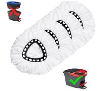 Lot de 4 têtes de rechange pour balai rotatif O-Ceda EasyWrin, recharges de serpillère en microfibre, nettoyage facile