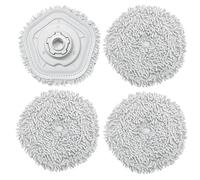 Lot de 4 têtes de rechange pour Xiaomi Dreame W10 W10 Pro, serpillère Dreame, accessoire pour robot de nettoyage Dreame W10/W10 Pro, haute eau, absorption de la saleté, pour tous les types de sols