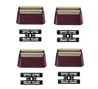 Lot de 4 têtes de rechange professionnelles 5 Star Series Finale Shaver Shaper Super Close et barre de coupe compatible avec Wahl Shaver Foil Model 7043-100, 7031-100 (lot de 4, rouge)