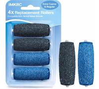 Lot de 4 têtes de rouleau de rechange pour Scholl Velvet Smooth Express Pedi, recharges extra grossières et lisses, lime à pieds électrique pour enlever les callosités de la peau dure (grossier et