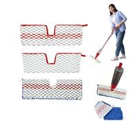 Lot de 4 têtes de serpillère de rechange compatibles avec Turbo 2 en 1, housse de rechange en microfibre pour balai de sol et balai EasyWring&Clean (D)