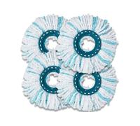 Lot de 4 têtes de serpillière microfibre compatibles Leifheit Clean Twist Disc Mop, pour tous types de sols