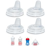 Lot de 4 tétines à bec verseur pour biberons Philips Avent Natural Baby - My Grippy Spout et Natural Trainer - 4 pièces - Bec souple - Silicone de qualité alimentaire - Sans BPA - Se convertissent en