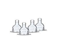 Dodie Tétines plates Sensation - Anti-coliques Débit 4 (liquide épais) - Lot de 4