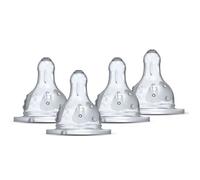 Lot De 4 Tétines Rondes Dodie Initiation - Débit 4 Transparent