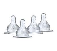 Lot De 4 Tétines Rondes Dodie Initiation - Débit 4 Transparent