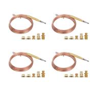 Lot de 4 thermocouples universels pour cuisiniere a gaz avec 20 ecrous, adaptateurs de remplacement pour bruleur a gaz