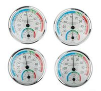 Lot de 4 thermomètres hygromètres analogiques pour l'intérieur Affichage de la température en Celsius et humidité relative pour maintenir un climat ambiant optimal