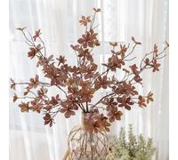 Lot de 4 tiges artificielles de décoration d'automne de 72 cm de haut, fausses branches de ficus, feuilles de ficus pour maison, jardin, magasin, bureau, décoration