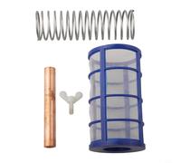 Lot de 4 tiges d'anode en cuivre de qualité supérieure, 105 x 18 mm, ioniseur solaire de rechange avec bouton de filtre à ressort, accessoire de purificateur d'eau pour piscine et spa