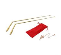 Lot de 4 tiges de détecteur de cuivre portables avec pendentif pendule conçu pour la détection de métaux et la localisation des sources d'eau et des veines minérales
