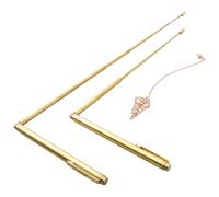Lot de 4 tiges de radiesthésie en cuivre 99,9 % en forme de L avec pendentif pendule pour la chasse au trésor, la détection de minéraux et d'eau