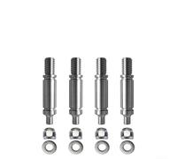 Lot de 4 tiges de rouleau de support de tambour de sécheuse, en alliage d'acier avec filetage à gauche et à droite, pour Admiral Amana, remplace W10359271 W10359272, argenté