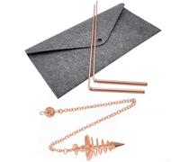 Lot de 4 tiges de test en laiton avec outils pendule pour la chasse et la radiesthésie veines minérales sources d'eau et objets Design flexible et compact pour une utilisation sur le terrain (B)