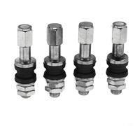 Lot de 4 tiges de valve de pneu TR48e en métal chromé haute pression pour motos, scooters, cyclomoteurs et jantes