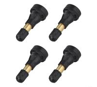 Lot de 4 tiges de valve de pneu TR600HP en laiton haute pression sans chambre à air pour roues de voiture et camion, construction en caoutchouc et laiton, s'adapte à la plupart des camions légers