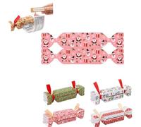 Lot de 4 tirelires de Noël pour trésorerie, boîtes cadeaux surprise amusantes avec 40 sacs transparents, pochette à tirer, façons créatives d'offrir des cadeaux M-oney, support de Noël à faire