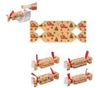 Lot de 4 tirelires de Noël pour trésorerie, boîtes cadeaux surprise amusantes avec 40 sacs transparents, pochette à tirer, façons créatives d'offrir des cadeaux M-oney, support de Noël à faire