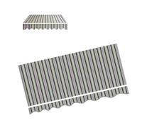 Lot de 4 tissus de rechange imperméables pour auvent - Rétractable et manuel - Protection UV durable - Kaki - 6 x 2 m