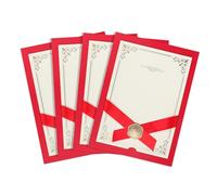 Lot de 4 Titulaire du Certificat A4 Couvertures de Diplôme avec Papiers de Diplôme Porte-Certificats Porte-Diplômes avec Ruban pour Lettre de Nomination Récompense Personnalisable