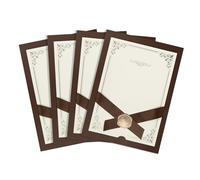 Lot de 4 Titulaire du Certificat A4 Couvertures de Diplôme avec Papiers de Diplôme Porte-Certificats Porte-Diplômes avec Ruban pour Lettre de Nomination Récompense Personnalisable