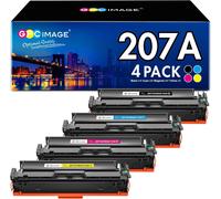 Lot de 4 Toners 207A compatibles avec HP 207 A 207X MFP M283fdw pour HP Color Laserjet Pro MFP M255dw M282nw M283fdn M255nw W2210A W2210X W2211A W2212A W2213A