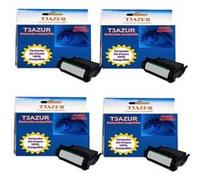 Lot de 4 Toners compatibles pour Lexmark Optra T620 /T620DN / 12A6865 - Noir - 30 000 pages Noir G