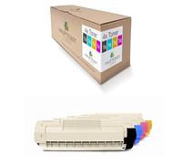 Lot de 4 toners de toner capitaux compatibles avec Oki C 5650 5750 DN N, remplace noir, cyan, magenta, jaune