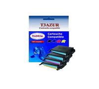 Lot de 4 Toners Laser compatibles pour imprimante Samsung CLP610, CLP660 - T3AZUR (Noir et Couleurs)
