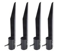 Lot de 4 torches autoportantes - Inserts résistants à la rouille - Installation facile pour lampes de poche et lampe solaire