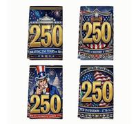 Lot de 4 torchons de cuisine réutilisables motif feux d'artifice avec étoiles festives patriotiques et pygargue à tête blanche, jour de l'indépendance, rouge 40,6 x 61 cm