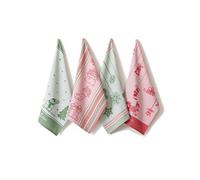 Lot de 4 Torchons imprimés Noël 50 x 70 cm
