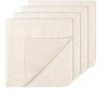 Lot de 4 torchons réutilisables 50 x 50 cm, 100 % coton non blanchi, multi-usages, pour fromage, tofu, yaourt, lait de noix, jus, soupes et légumes