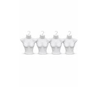 Lot de 4 Torso Féminin Buste Halbschale Blanc Mannequin de Vitrine Body