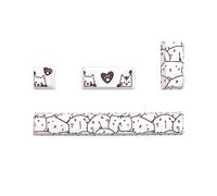 Lot de 4 touches 6.25U - Cinq côtés - 4 touches colorées - Espace de touches + ESC + entrée + pavé numérique