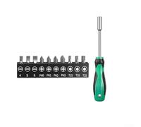 Lot de 4 tourne-écrous hexagonaux en acier au chrome vanadium avec tige creuse et embouts de tournevis pour travaux d'assemblage et d'entretien