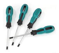 Lot de 4 tournevis de type U avec embouts en acier au chrome vanadium de 1,7/2,0/2,3/2,6 mm pour réparation à domicile, poignée ergonomique en polypropylène