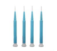 Lot de 4 tournevis en céramique avec pointe isolée en zirconium non conductrice et poignée antistatique pour réparation électronique, outil de tournevis à fente Bleu/blanc Cd-20