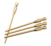 Lot de 4 tournevis hexagonaux avec tailles 1 5/2 0/2 5/3 0 mm pour mini modèle RC, outil à main, tête de tige rotative pour perceuse 6,35 mm